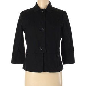 Talbot's Blazer Jacket Black Single Breasted 3 Button Sz 6P #565